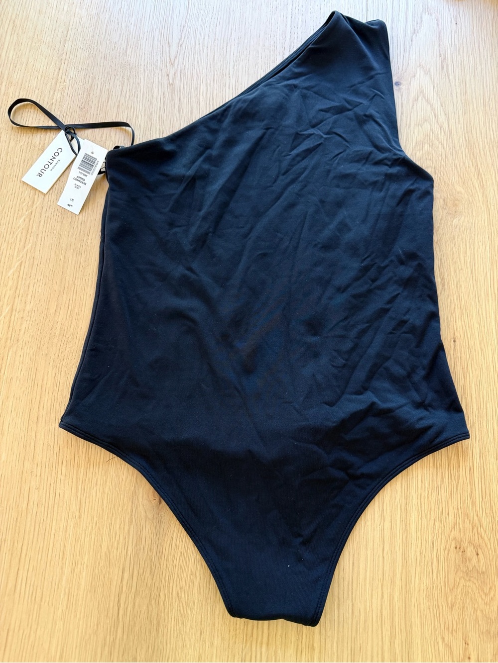 ARITZIA ONE SHOULDER BLACK BODYSUIT (ARRIS CONTOUR)